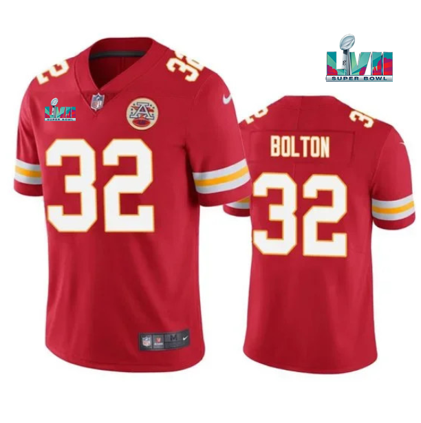 Kansas City Chiefs #32 Nick Bolton Red Super Bowl LVII Patch Vapor Untouchable Limited Stitched Jersey - Zenithce