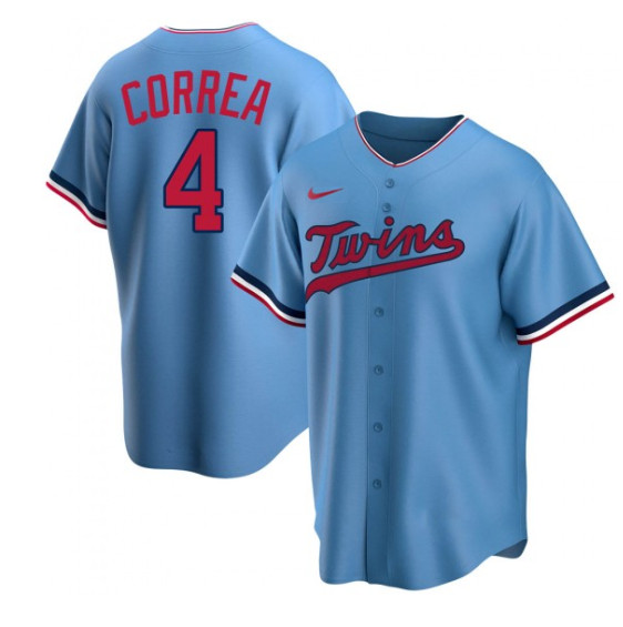 Minnesota Twins #4 Carlos Correa Blue Cool Base Stitched Jersey - Zenithce
