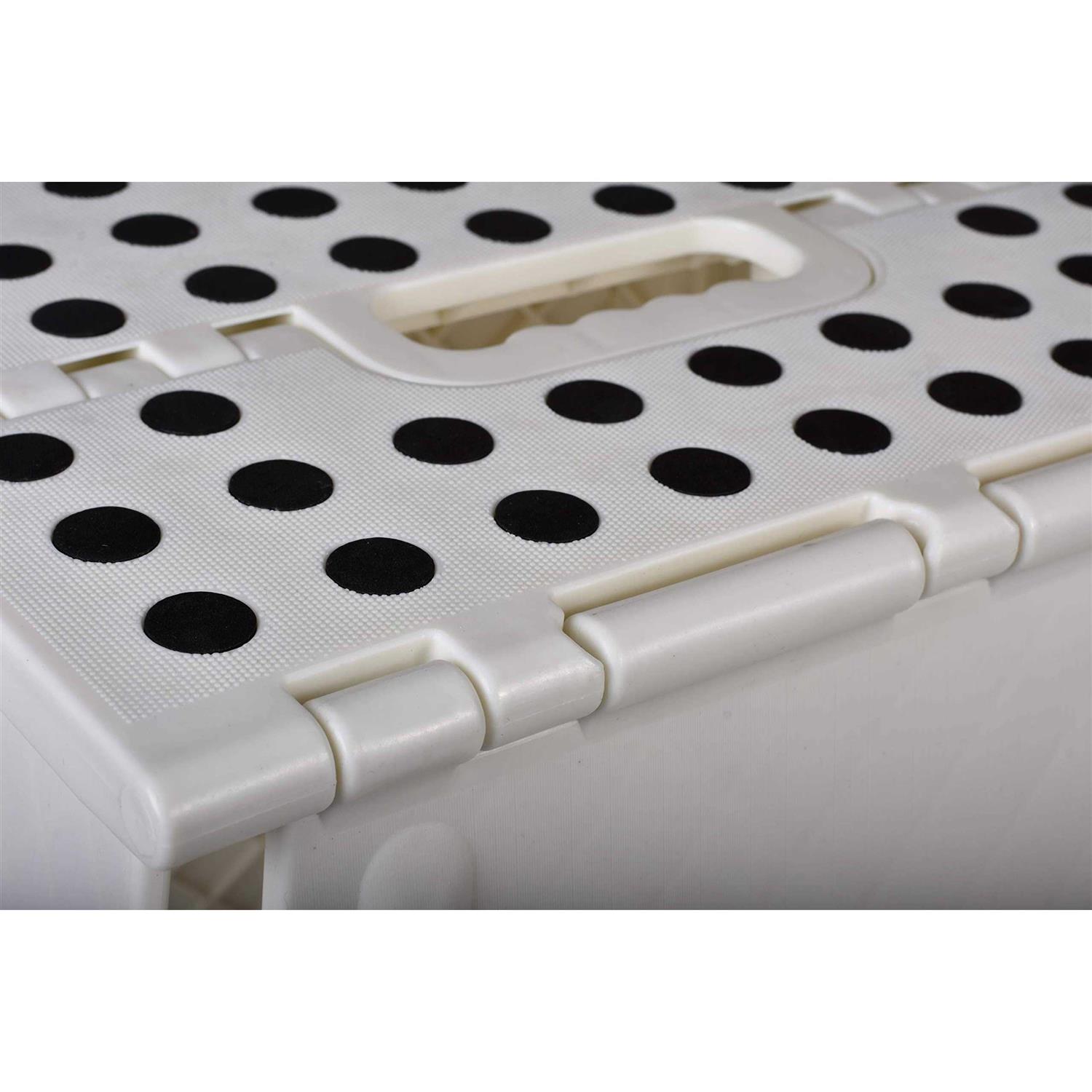 Handy Laundry Folding Step Stool, 13 Inch The Anti-Skid Step Stool is Sturdy to Support Adults and Safe Enough for Kids. Opens Easy with One Flip. Great - Zenithce