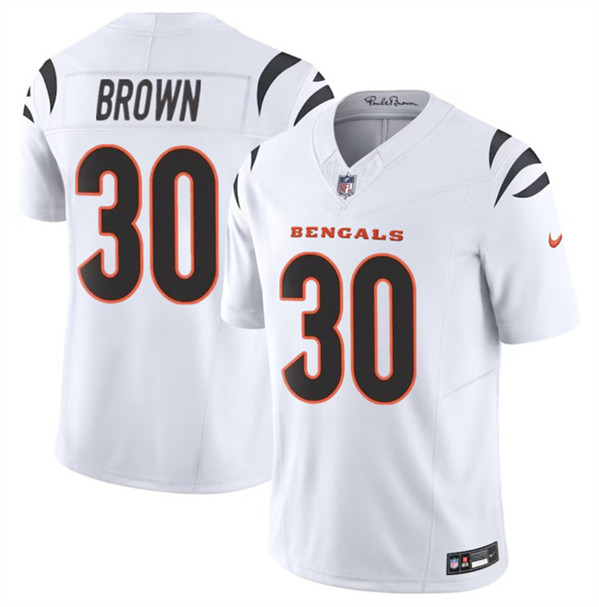 Cincinnati Bengals #30 Chase Brown White 2024 F.U.S.E. Vapor Untouchable Limited Stitched Jersey - Zenithce