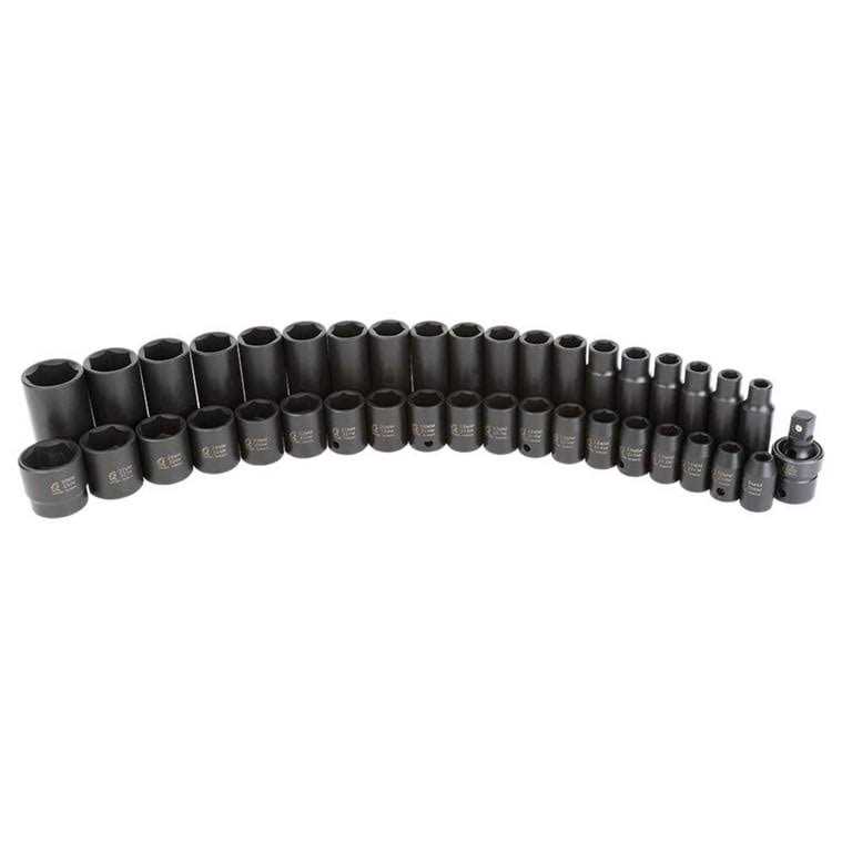 Sunex 2645 26-Piece 1/2 in. Drive Metric Impact Socket Set - Zenithce