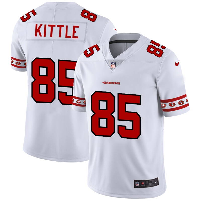 San Francisco 49ers #85 George Kittle White 2019 Team Logo Cool Edition Stitched Jersey - Zenithce