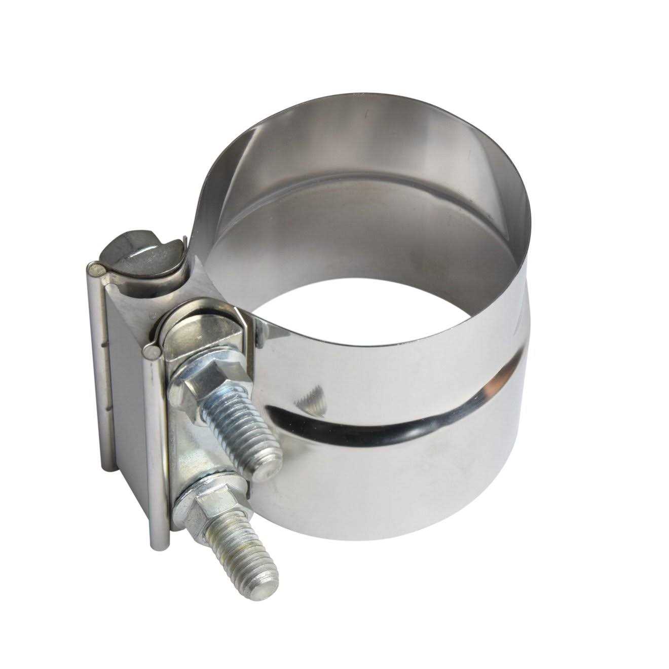 Roadformer 2.5 inch Exhaust Clamp Lap Joint Exhaust Band Clamps Preformed Stainless Steel - Zenithce
