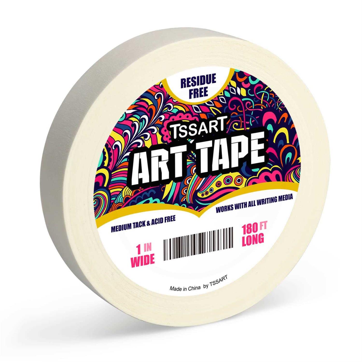 Tssart White Tape Masking Artists Tape for Drafting Art Watercolor Painting Canvas Framing - Zenithce