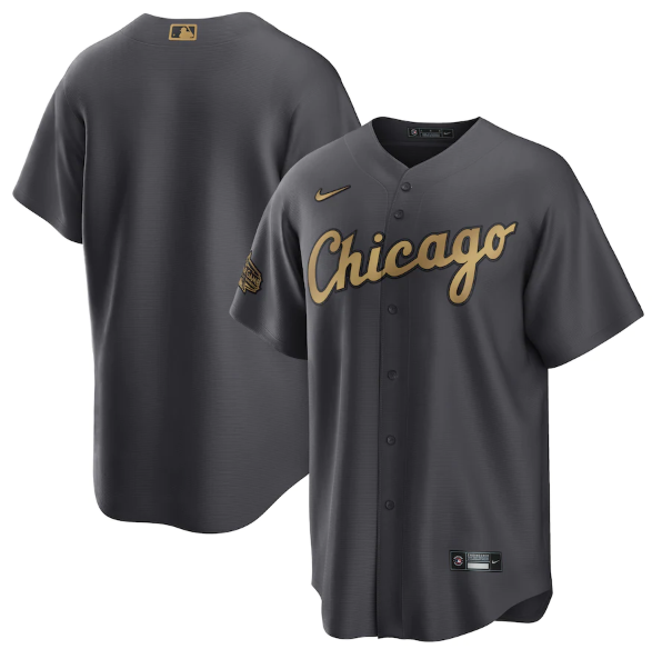 Chicago White Sox Blank 2022 All-Star Charcoal Cool Base Stitched Jersey - Zenithce