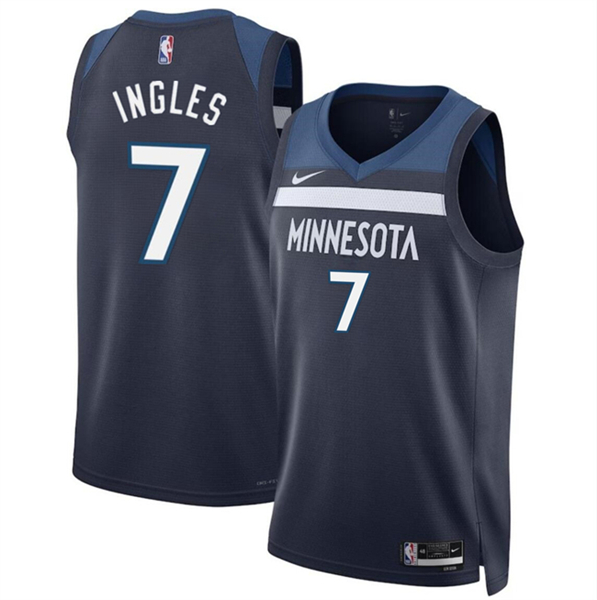 Minnesota Timberwolves #7 Joe Ingles 2024 Icon Edition navy 75th Anniversary Swingman Stitched Jersey - Zenithce