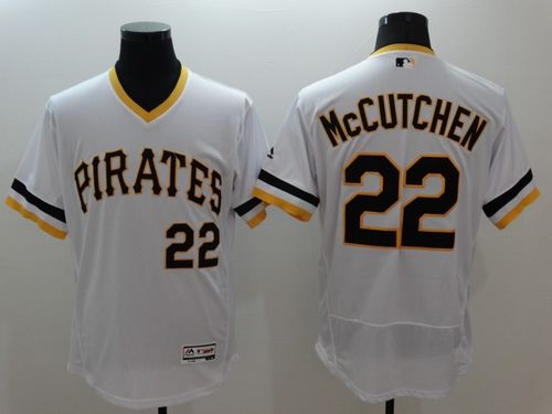 Pirates #22 Andrew McCutchen White Flexbase Authentic Collection Cooperstown Stitched Jersey - Zenithce