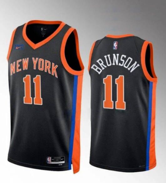 New York Knicks #11 Jalen Brunson Black Stitched Jersey - Zenithce