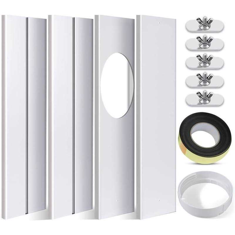 Sikadeer Universal Window Seal Kit for Portable Air Conditioner of Exhaust Hose Diameter with Coupler Adjustable AC Vent Kit Pvc Seal - Zenithce