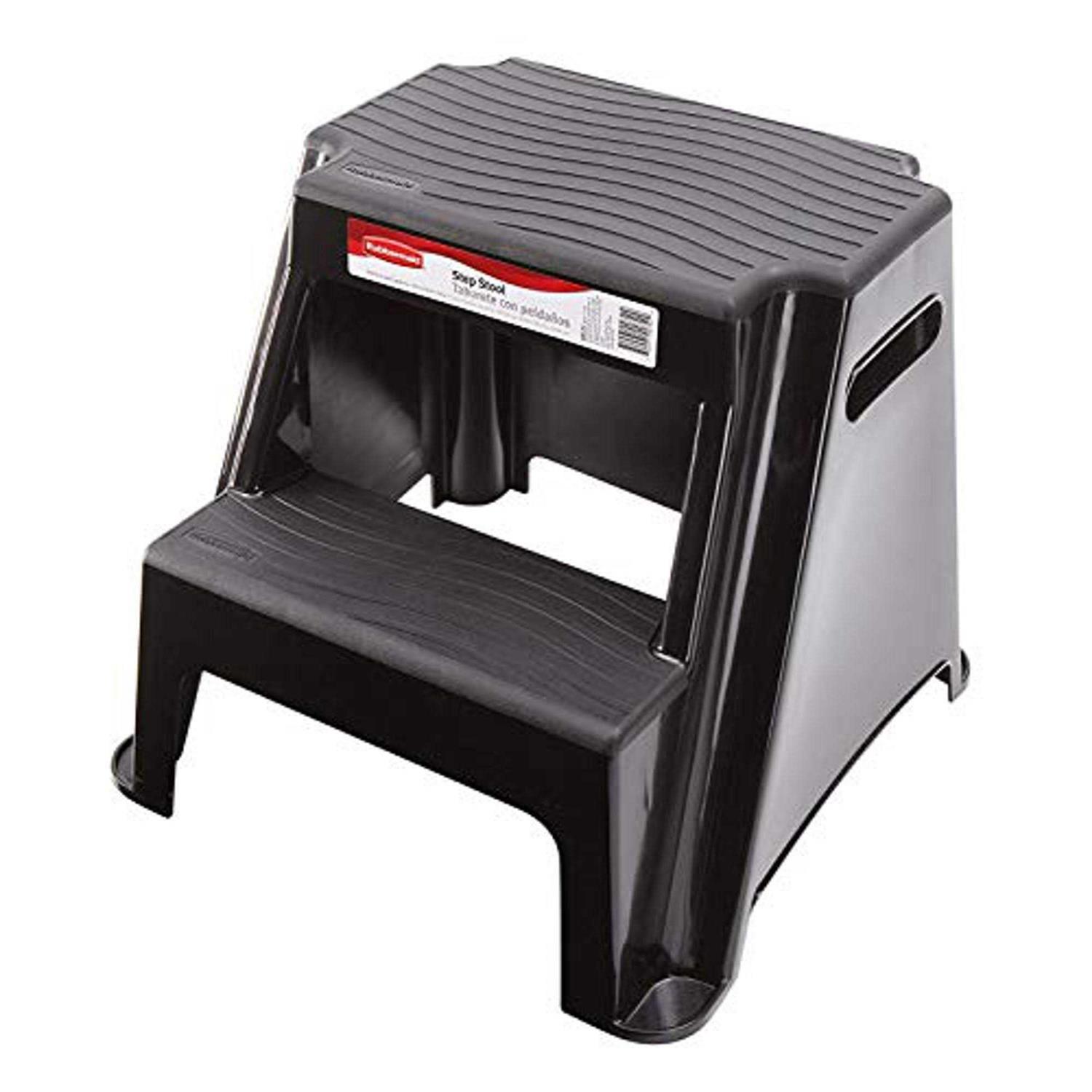 Rubbermaid 2-Step Molded Plastic Stool with Non-Slip Step Treads - Zenithce