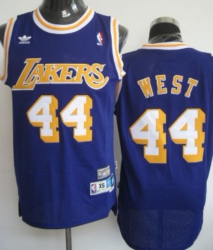 Los Angeles Lakers #44 Jerry West Purple Swingman Throwback Jersey - Zenithce