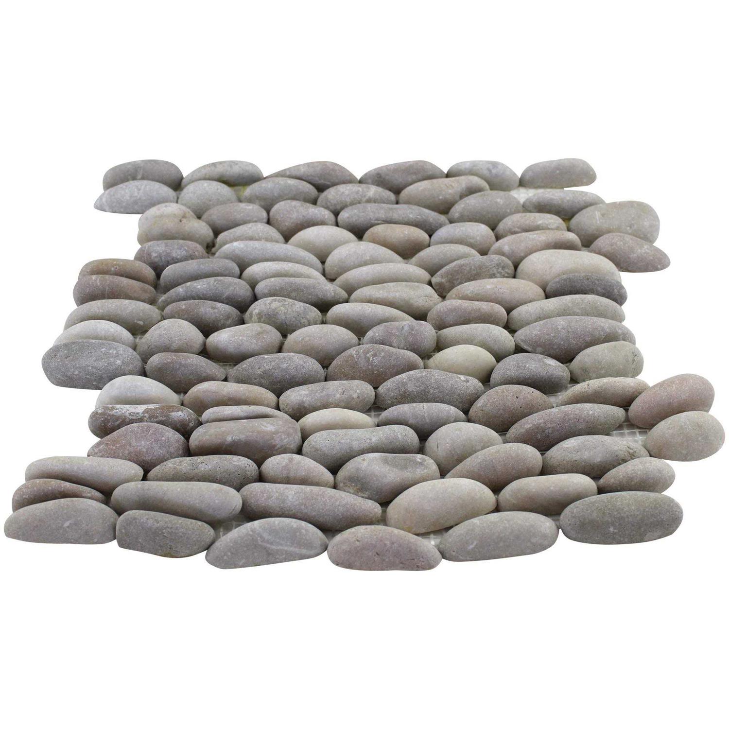 Rain Forest 12 in. x 12 Pebble Stone Floor and Wall Tile - Zenithce
