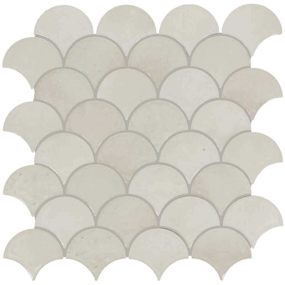 Daltile Miramo 13 in. x 13 in. Glazed Ceramic Fan Mosaic Tile - Zenithce