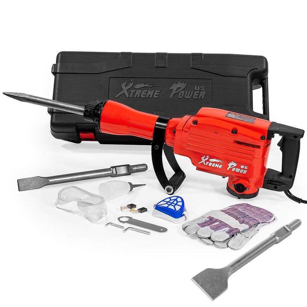 XtremepowerUS 2200-Watt Demolition Jack Hammer Concrete Breaker Kit - Zenithce