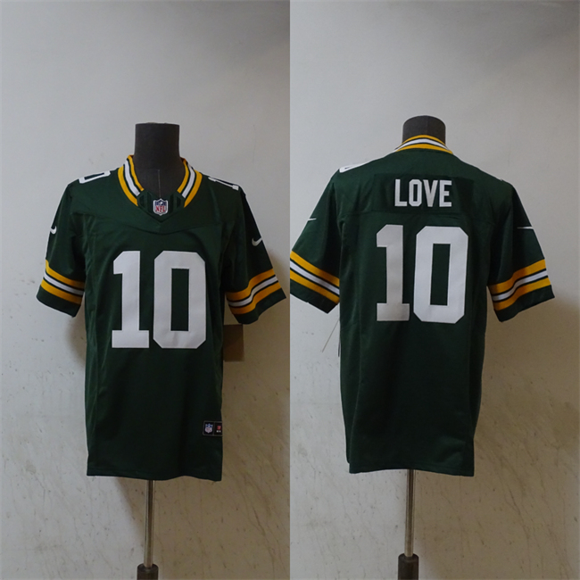 Green Bay Packers #10 Jordan Love Green Vapor 2024 F.U.S.E. Limited Stitched Jersey - Zenithce