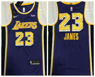 Los Angeles Lakers #23 LeBron James Purple With KB Patch NEW 2021 Wish AU Stitched Jersey - Zenithce
