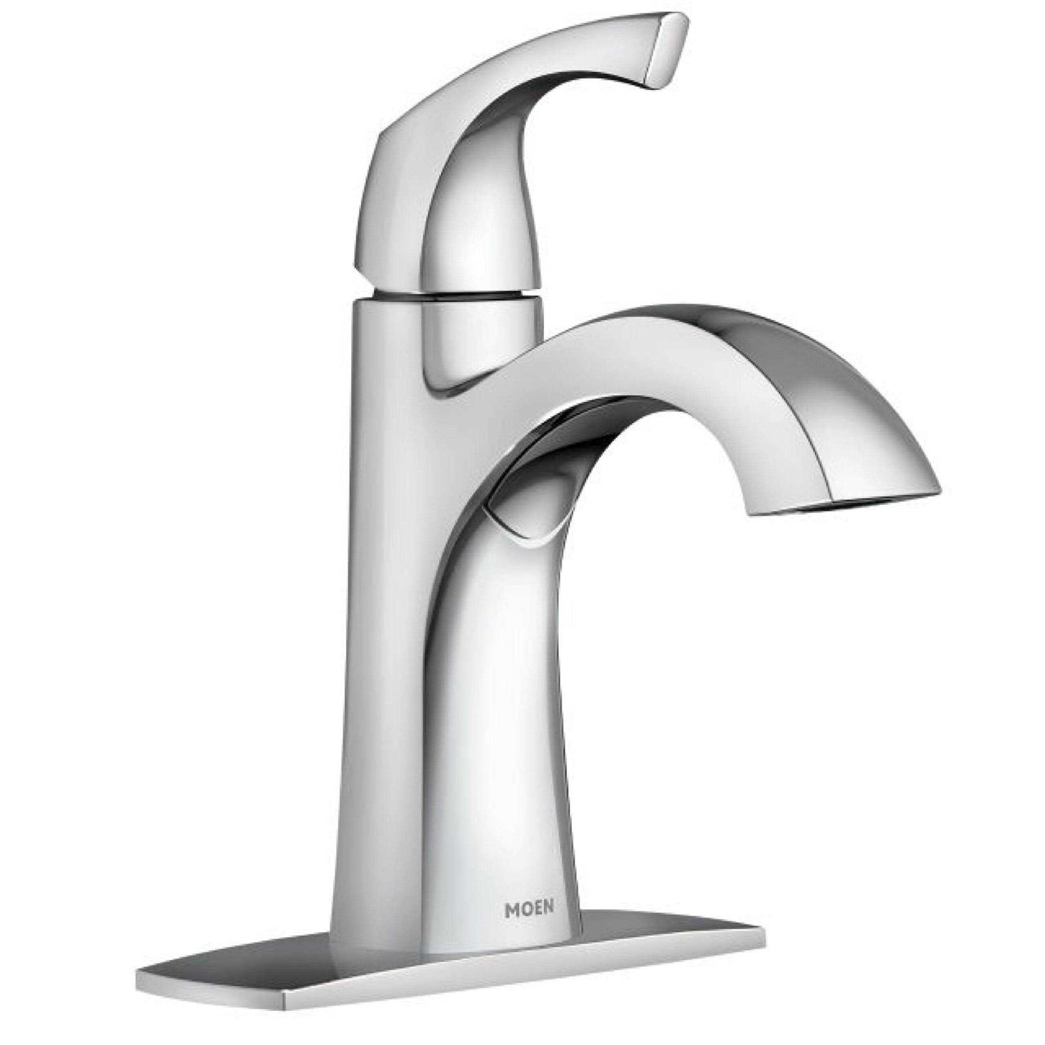 Moen Lindor Brushed Nickel Single Handle Bathroom Faucet 4 - Zenithce