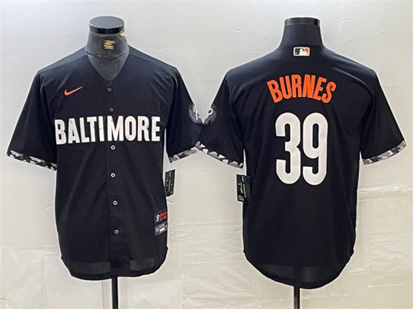 Baltimore Orioles #39 Corbin Burnes Black 2023 City Connect Cool Base Stitched Jersey - Zenithce