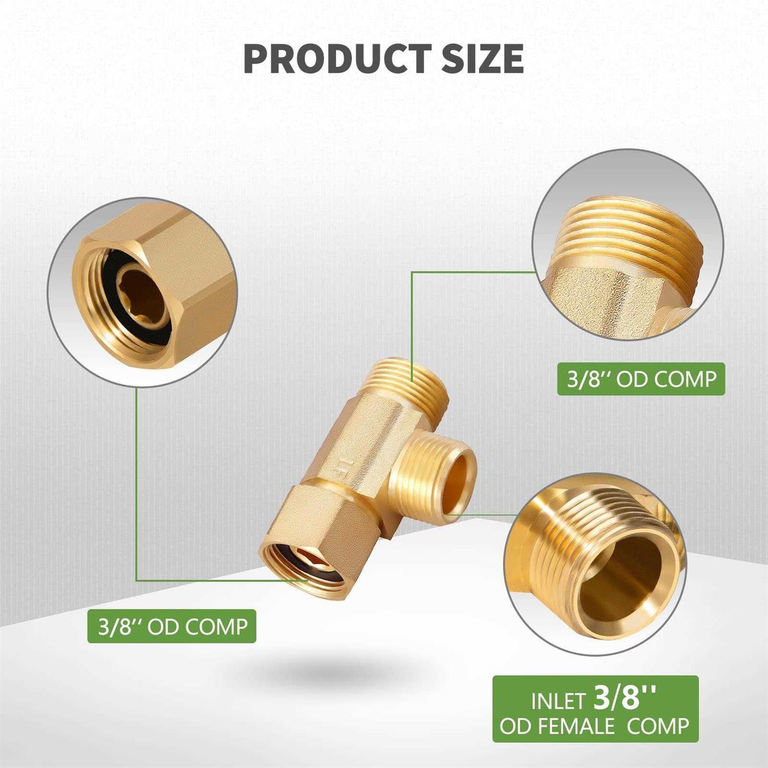Litorange 3 PCS Metals Brass Couples Tube Fitting Half Union Gas Adapter Flare x NPT Male Pipe Connector - Zenithce