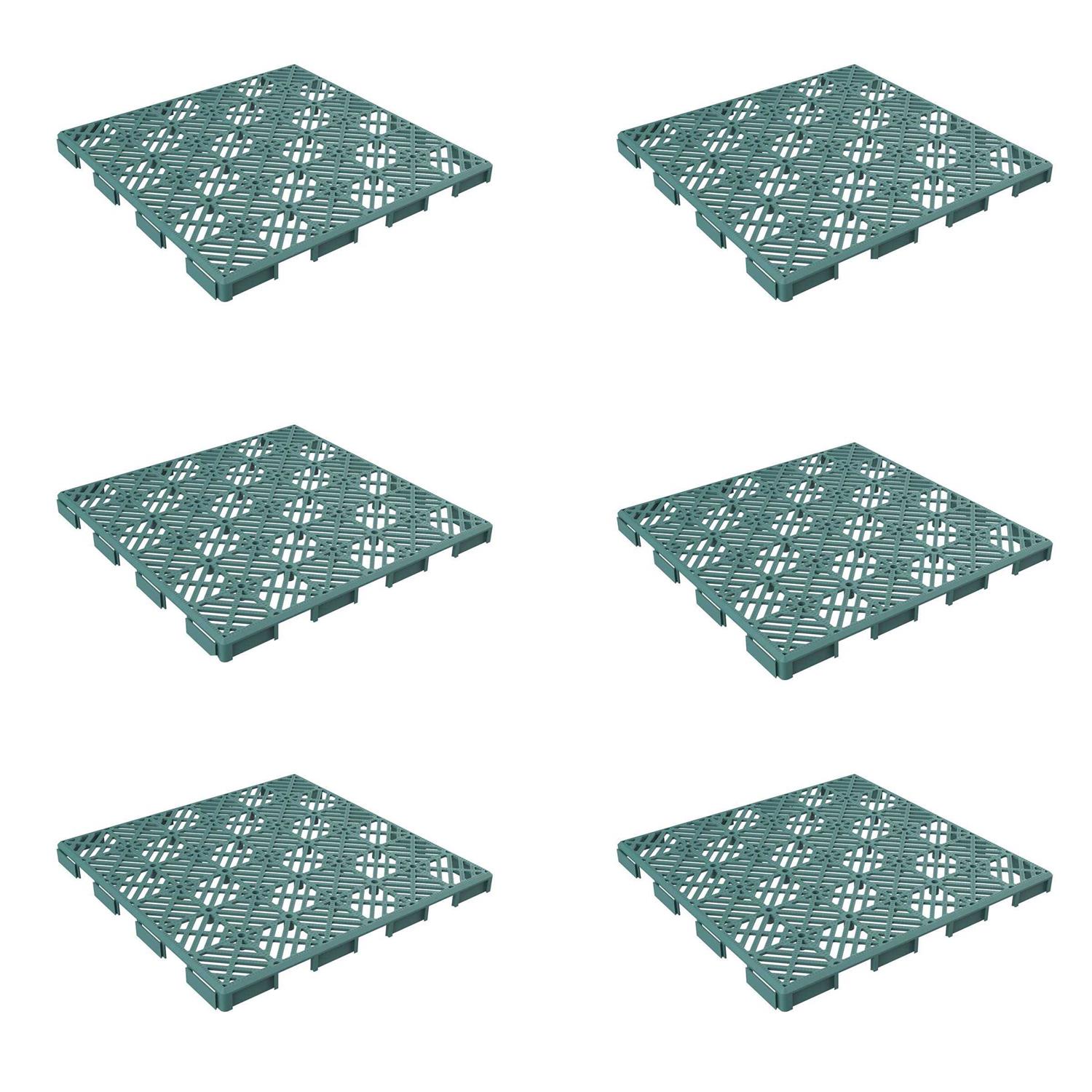 Pure Garden Patio & Deck Tiles-Interlocking Diamond Pattern Outdoor Flooring Pavers - Zenithce