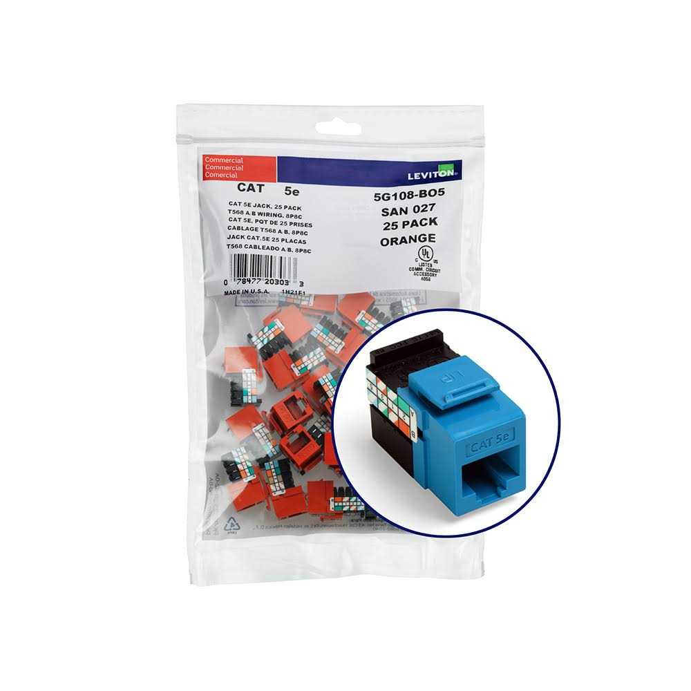 Leviton GigaMax 5e QuickPort Connector 5G108 - Zenithce