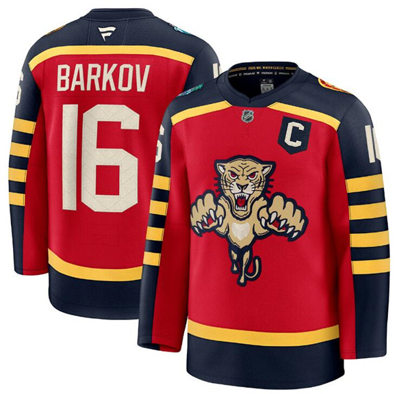 Florida Panthers #16 Aleksander Barkov Red 2026 With C Patch Winter Classic Stitched Jersey - Zenithce