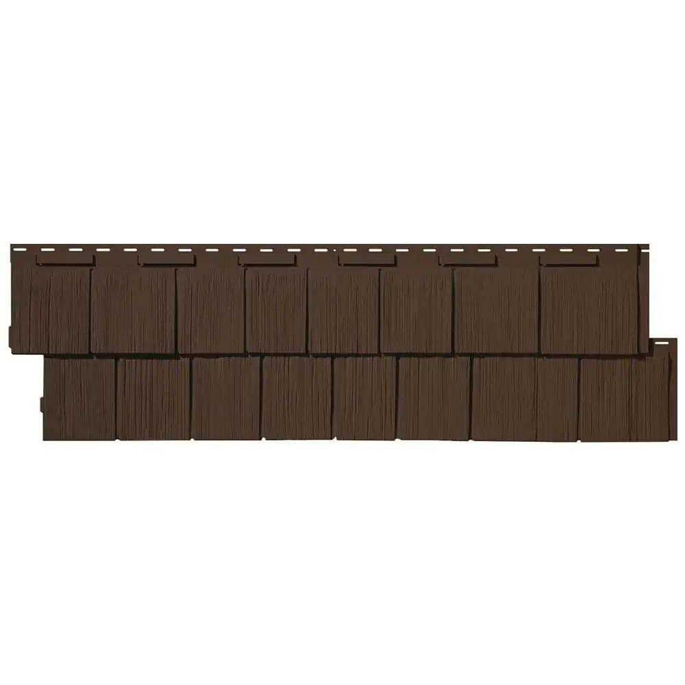Novik Shake RS 14.5 in. x 48.75 in. Rough Sawn Shake Plastic Shake Vinyl Siding - Zenithce