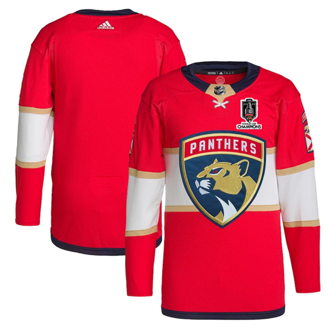 Florida Panthers Blank Red Home 2024 Stanley Cup Champions Stitched Jersey - Zenithce