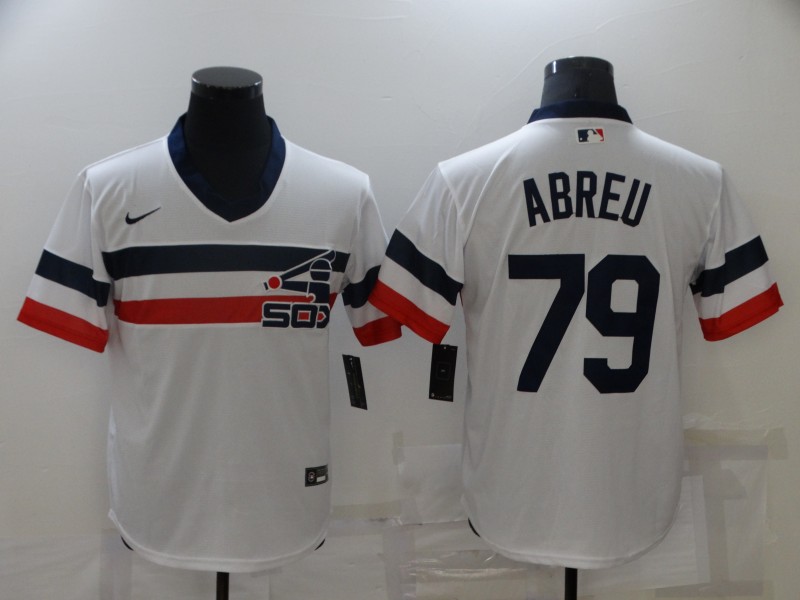 Chicago White Sox #79 Jose Abreu White Cool Base Stitched Jersey - Zenithce