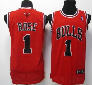 Chicago Bulls #1 Derrick Rose Red Swingman Jersey - Zenithce