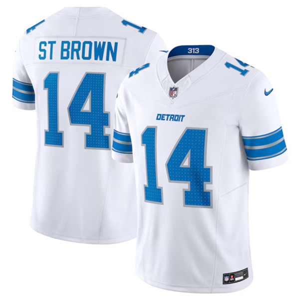 Detroit Lions #14 Amon-Ra St. Brown White 2024 F.U.S.E. Vapor Limited Stitched Jersey - Zenithce