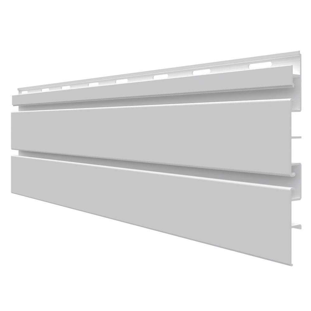 Trusscore 3/4 in. x 1-3/8 in. x 8 ft. Slatwall J Channel White PVC Trim - Zenithce