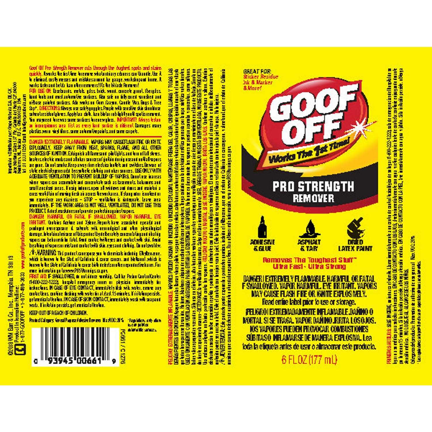 Goof Off Spray – 22 oz Bottle – Goof Off – Case of 2 – S-19128 - Zenithce