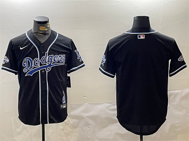 Los Angeles Dodgers Blank Black 2024 World Series Champions Limited Stitched Jersey - Zenithce