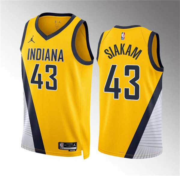 Indiana Pacers #43 Pascal Siakam Yelllow Statement Edition Stitched Jersey - Zenithce