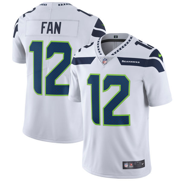 Seattle Seahawks #12 Fan Nike White Vapor Untouchable Limited Stitched Jersey - Zenithce
