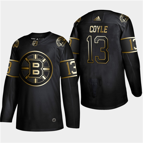 Boston Bruins #13 Charlie Coyle Black Golden Edition Stitched Jersey - Zenithce