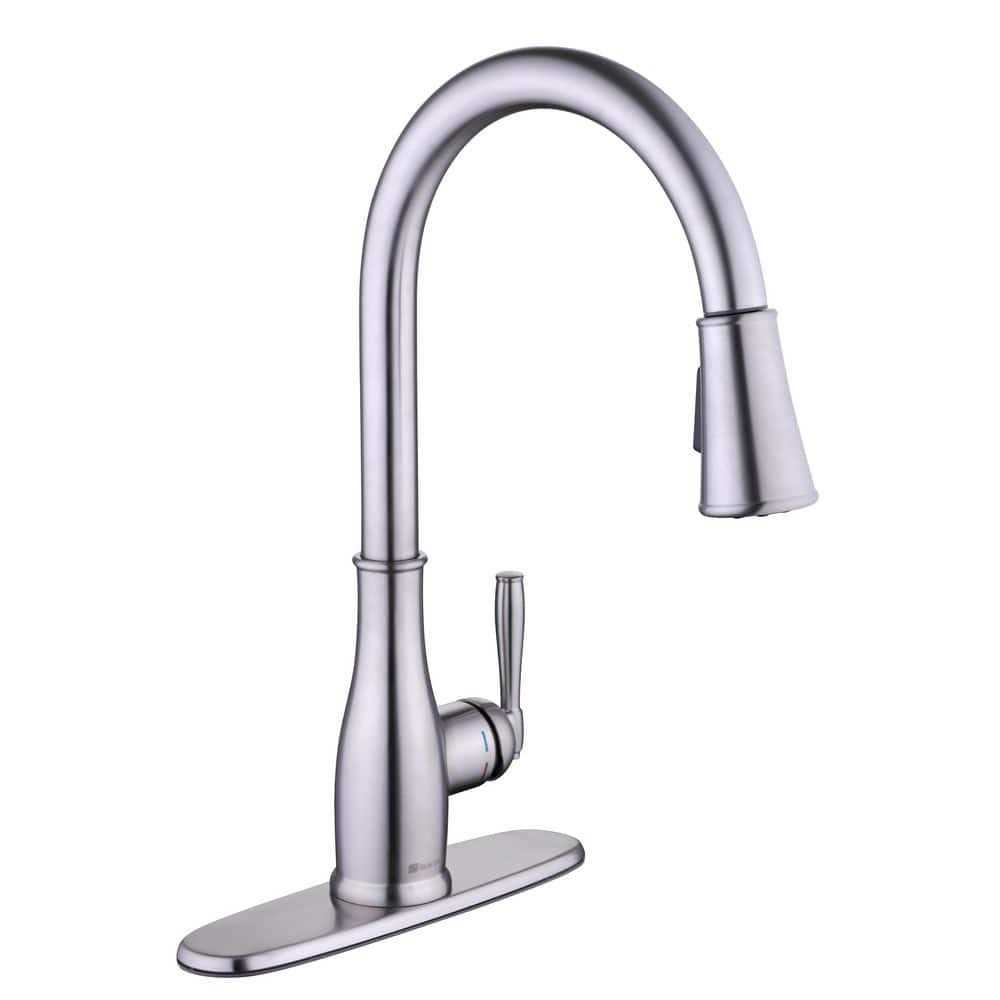 Glacier Bay Halwin Single-Handle Pull Down Sprayer Kitchen Faucet 1007 747 507 - Zenithce