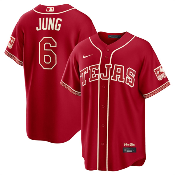 Texas Rangers #6 Josh Jung Red 2026 City Connect Stadium Stitched Jersey - Zenithce