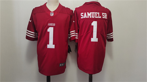 San Francisco 49ers #1 Deebo Samuel Red Vapor Untouchable Limited Stitched Jersey - Zenithce