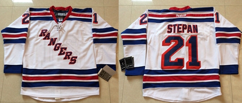 Rangers #21 Derek Stepan White Stitched Jersey - Zenithce