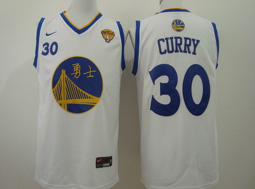 Golden State Warriors #30 Stephen Curry Chinese White Authentic Jersey - Zenithce