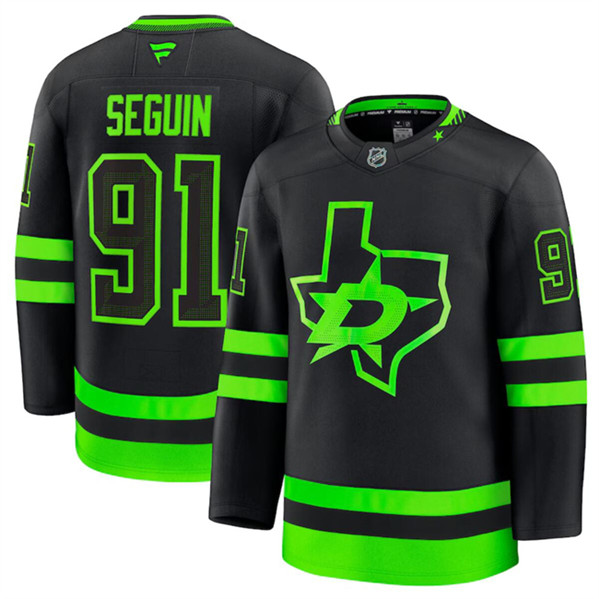 Dallas Stars #91 Tyler Seguin Black 2024-25 Alternate Stitched Jersey - Zenithce