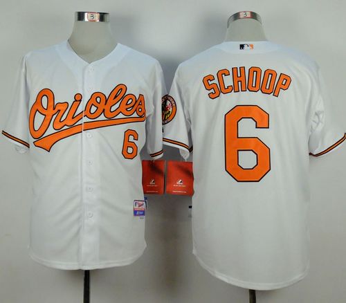 Orioles #6 Jonathan Schoop White Cool Base Stitched Jersey - Zenithce