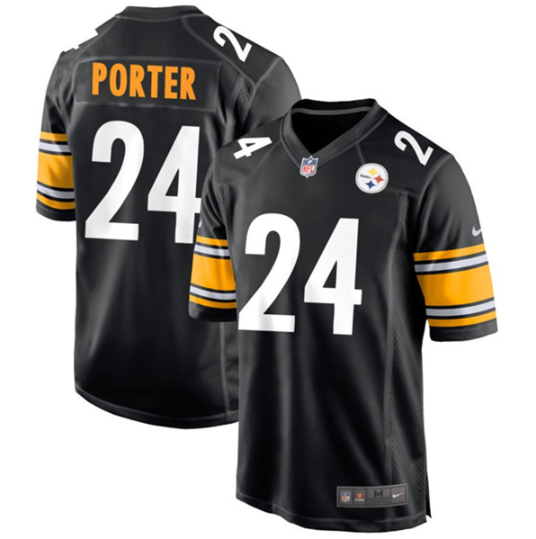 Pittsburgh Steelers #24 Joey Porter Jr. Black Stitched Game Jersey - Zenithce