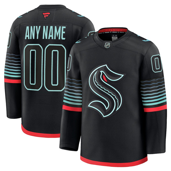Seattle Kraken Custom Black Alternate Stitched Jersey - Zenithce