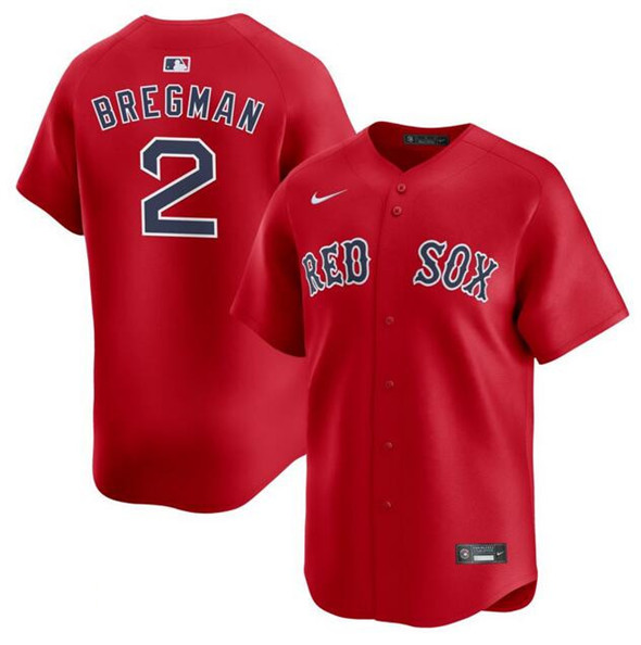 Boston Red Sox #2 Alex Bregman Red 2024 Alternate Limited Stitched Jersey - Zenithce