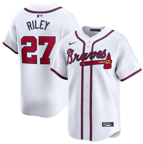 Atlanta Braves #27 Austin Riley White 2024 Home Limited Stitched Jersey - Zenithce