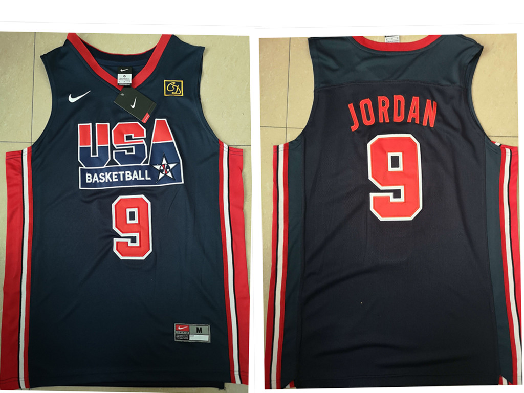 1992 Olympics Team USA #9 Michael Jordan Navy Blue Swingman Jersey - Zenithce