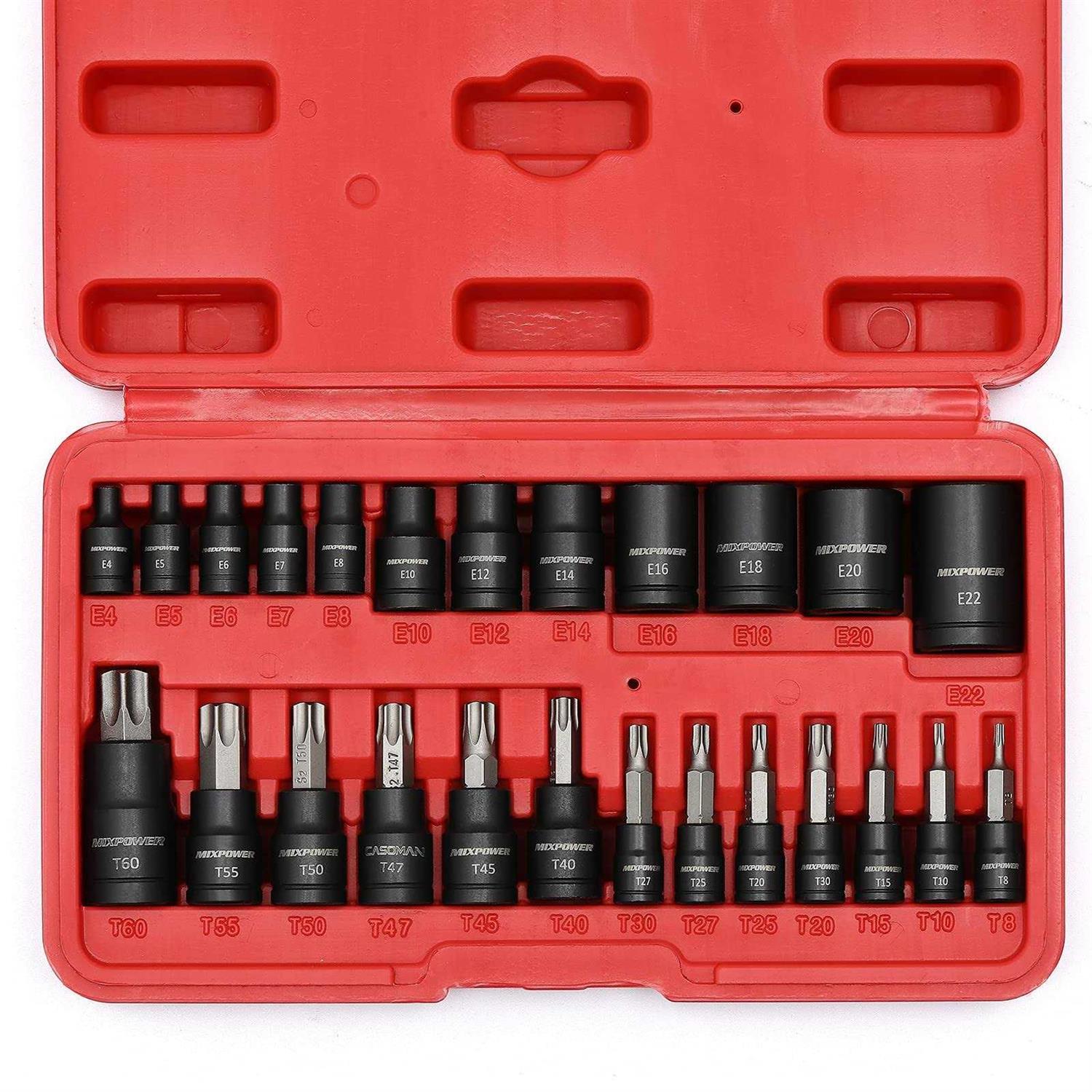 MIXPOWER 15-piece Drive Shallow Universal Impact Socket Set - Zenithce